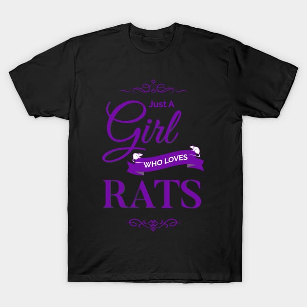 just a girl who loves rats T-Shirt by Lin Watchorn 